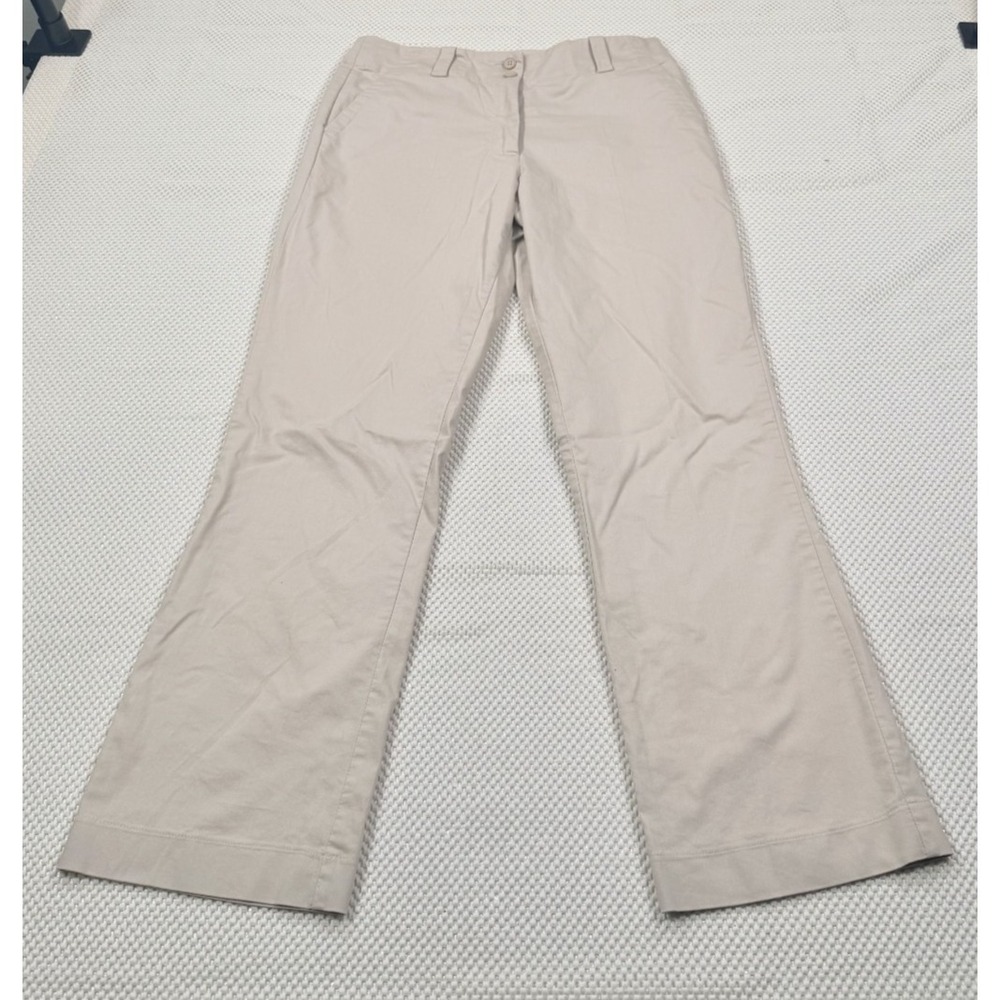 Nike Golf Dri-Fit Women's Pants Size 6 Regular Khaki Beige Stretch Bootcut Slack